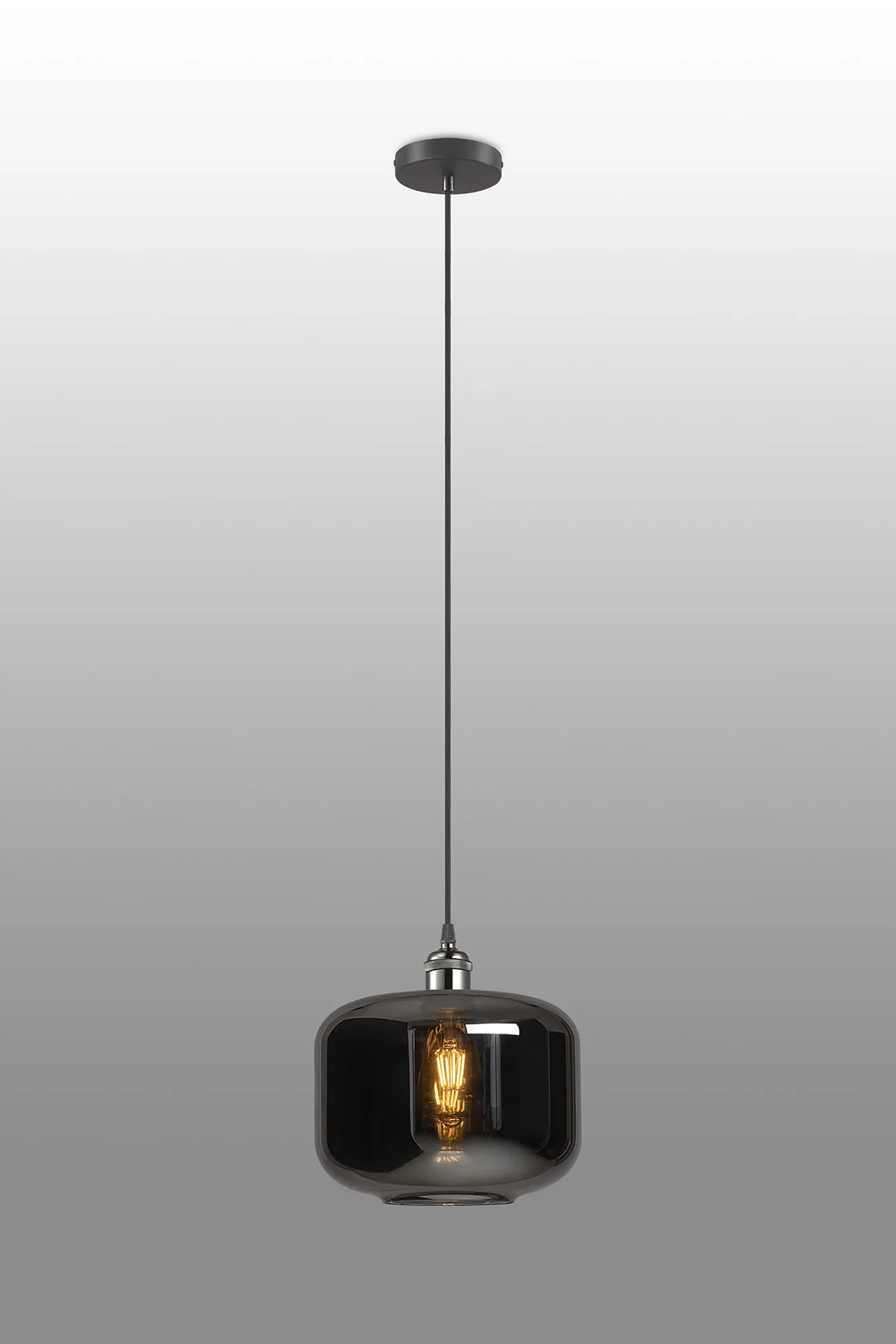 Cawdor Gun Metal Ceiling Lights Deco Single Pendant